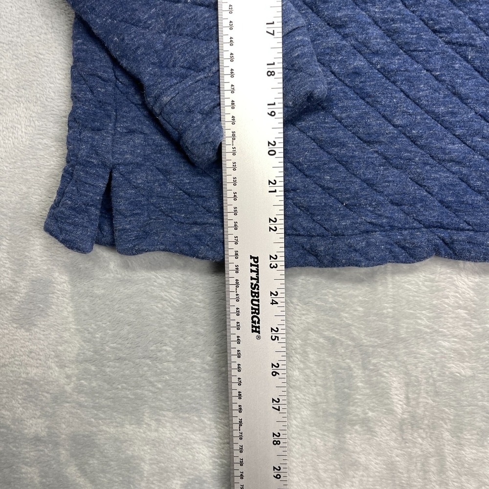 Vineyard Vines Sweatshirt Womens M Blue Long Sleeve Quarter Zip Slit Pullover - Picture 3 of 7